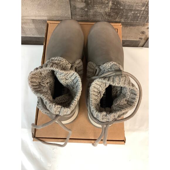 Merrell Women's 8 Brindle Alpine Pull On Knit Snow Boots Vegan Leather LH2-45 - Picture 5 of 8